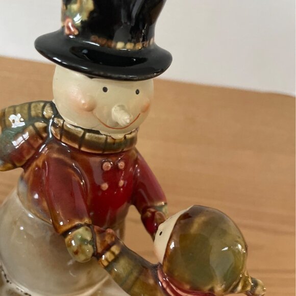 Yankee Candle Votive Tea Light Holder Skating Girl Snowmen Ronnie Walter Holiday - Picture 5 of 10